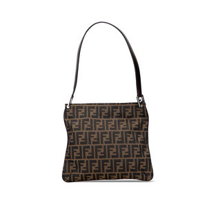 Pre-Loved Fendi Zucca Canvas Shoulder Bag